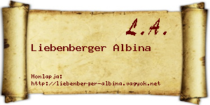 Liebenberger Albina névjegykártya